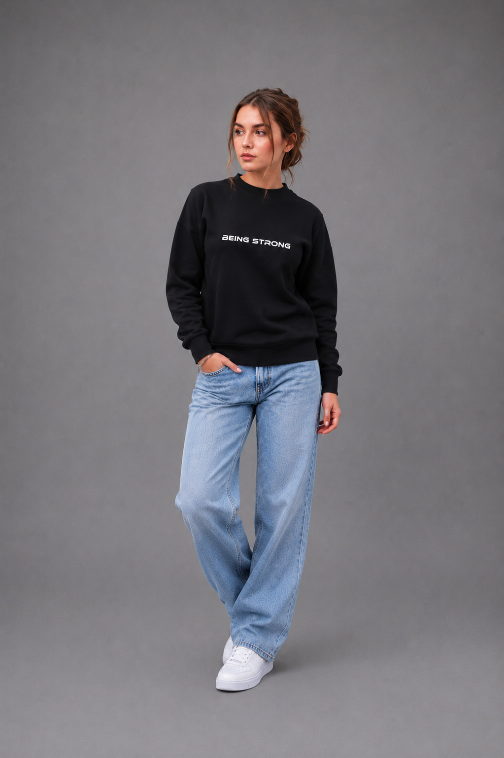 BeingStrong™ Dames Organic Sweater – Premium & Duurzaam