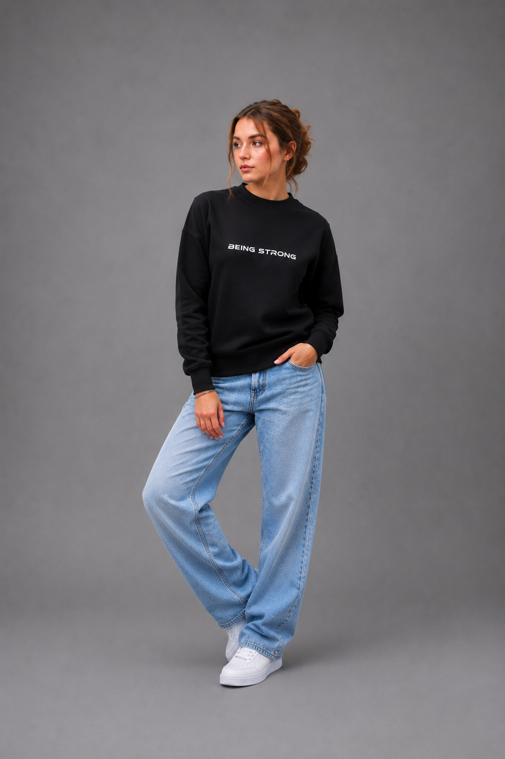 BeingStrong™ Dames Organic Sweater – Premium & Duurzaam
