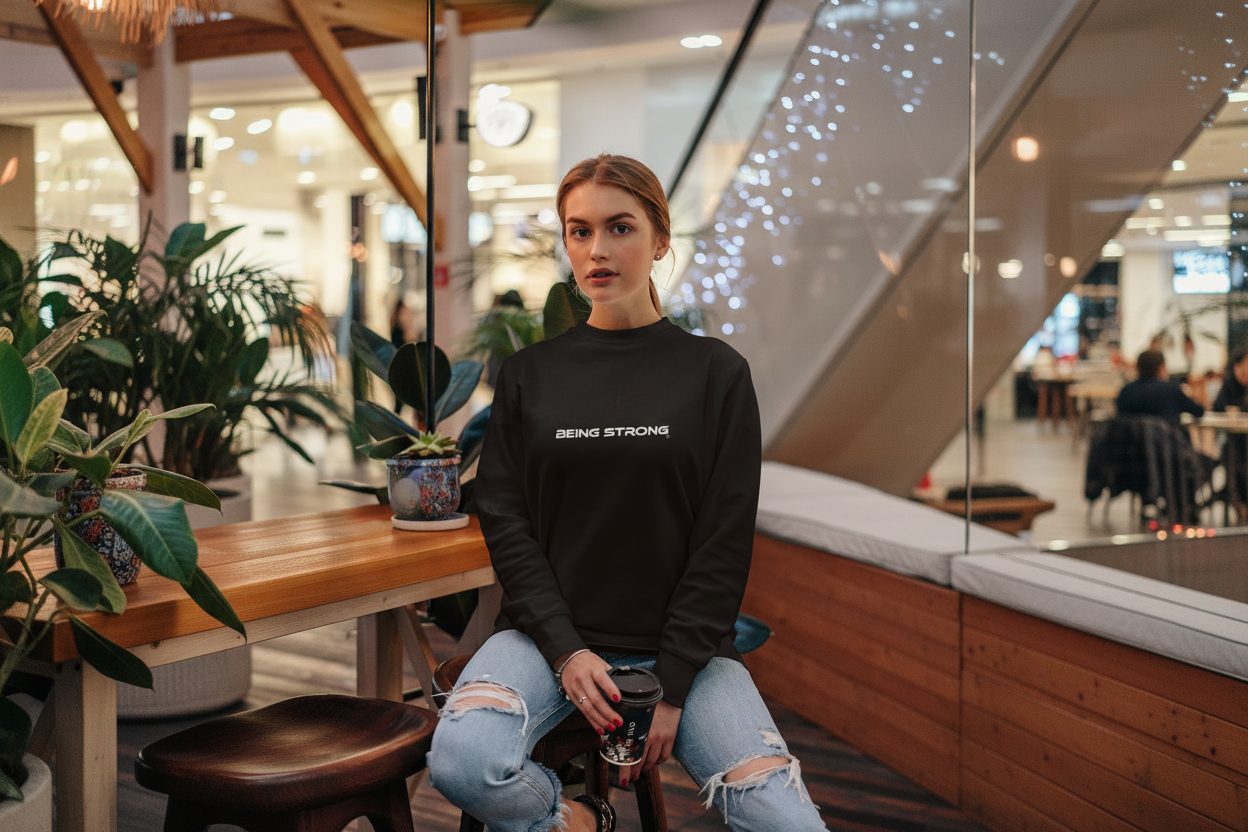 BeingStrong™ Dames Organic Sweater – Premium & Duurzaam