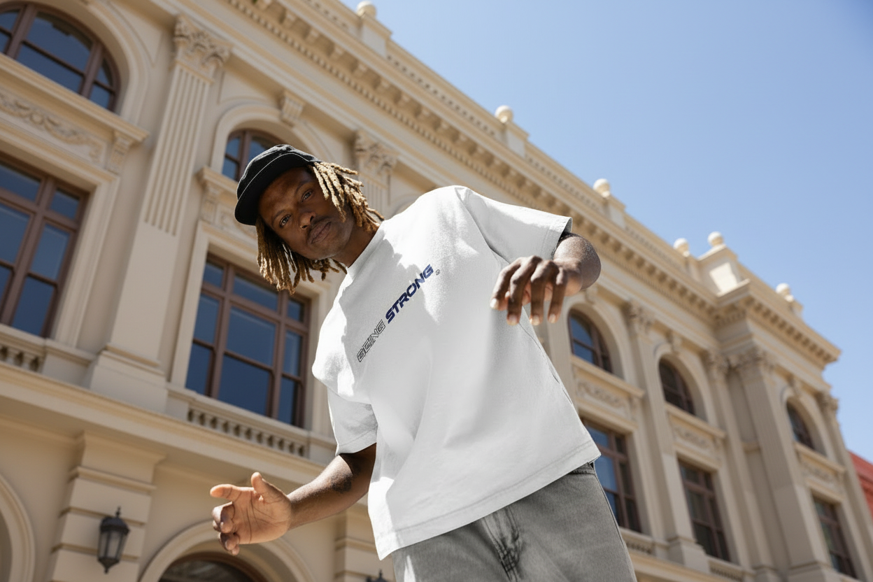 BeingStrong™ Heren Boxy T-Shirt – Relaxed & Premium Fit