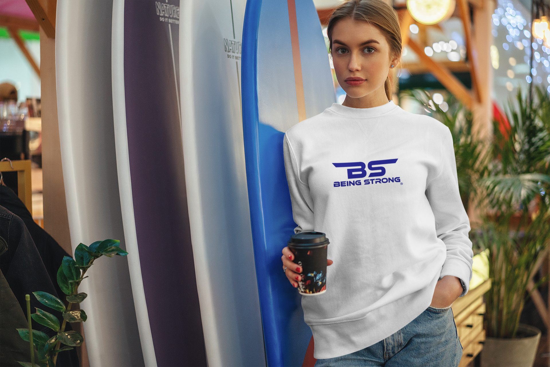 BeingStrong™ Dames Eco Sweater – Premium & Duurzaam